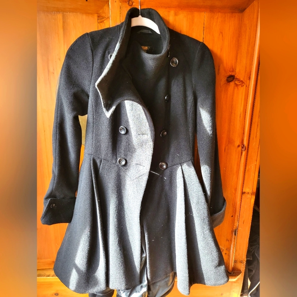 ASOS Peacoat, double breasted black